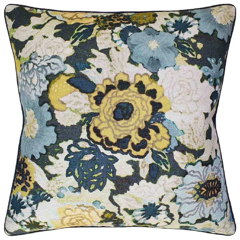 Square Pillows for Modern Home DecorArioso Marine & Citron Decorative Pillow Ryan Studio
