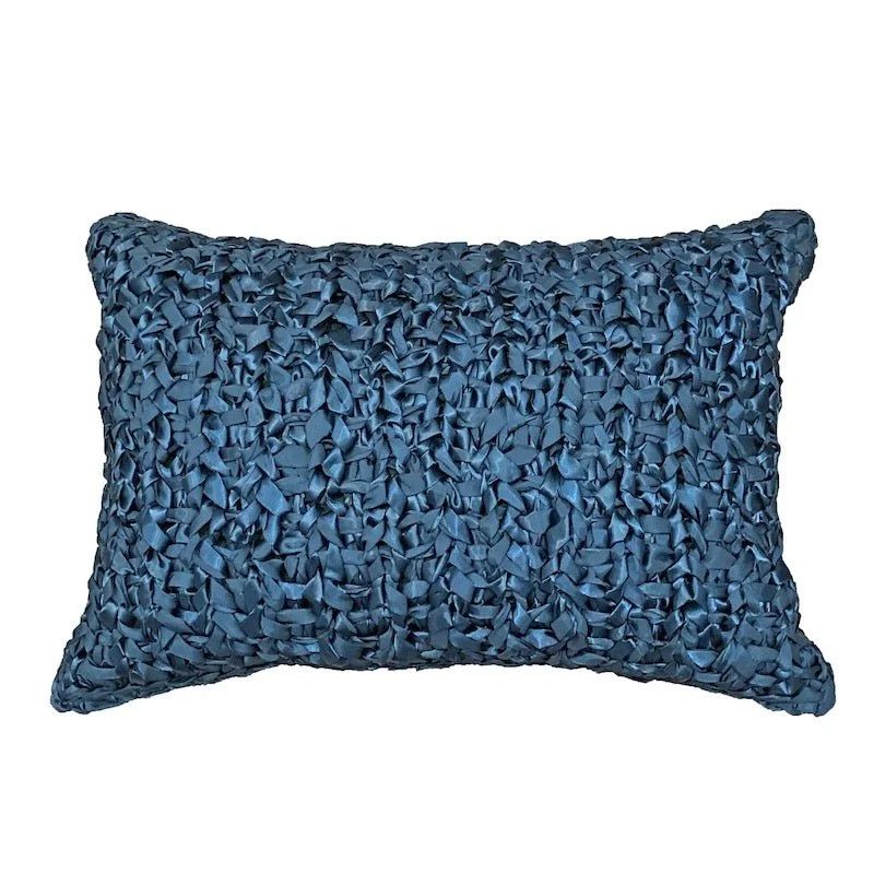 Adjustable Pillows for Customized ComfortAzure Ribbon Knit Pillows by Ann Gish