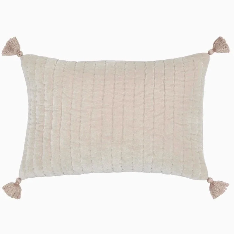 Round Pillows for Boho-Style InteriorsVelvet Sand Kidney Pillow by John Robshaw