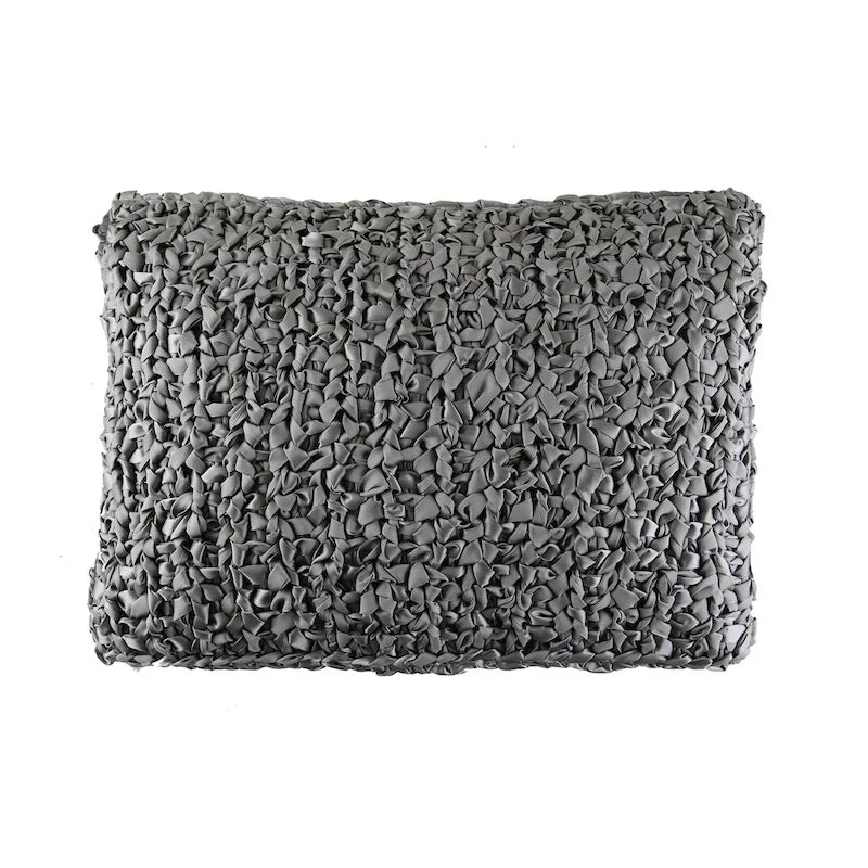 Travel Pillows for Long JourneysDark Grey Ribbon Knit Pillows by Ann Gish