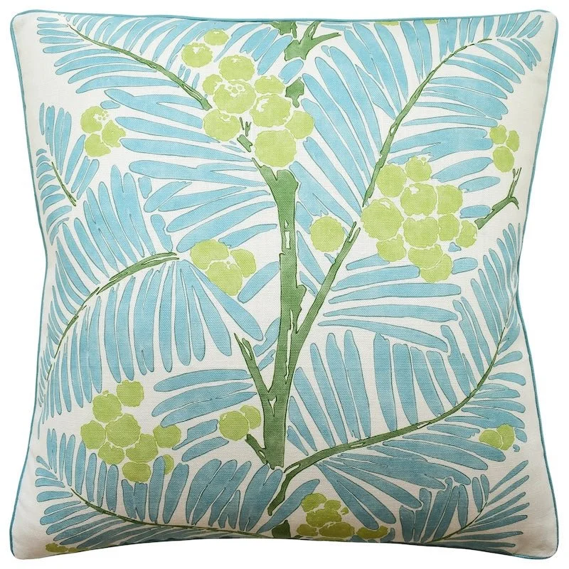 Cotton Pillows for Natural ComfortPalmar Print Lake Decorative Pillow Ryan Studio