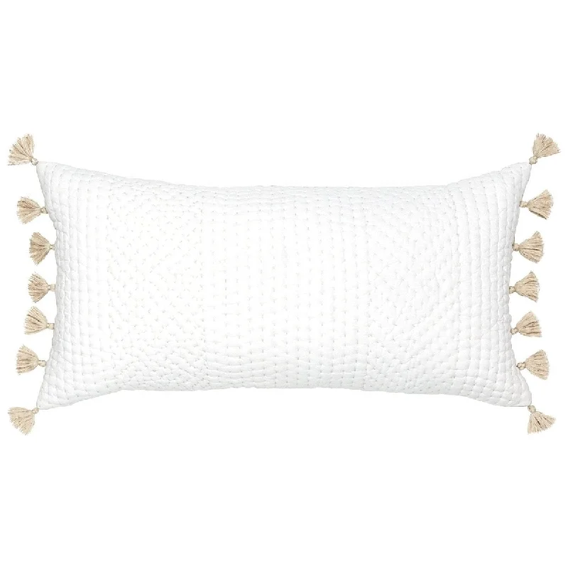 Feather Pillows for a Luxurious SleepSahati Sand Hand Stitched Bolster Pillow by John Robshaw Feather Pillows for a Luxurious SleepSahati Sand Hand Stitched Bolster Pillow by John Robshaw