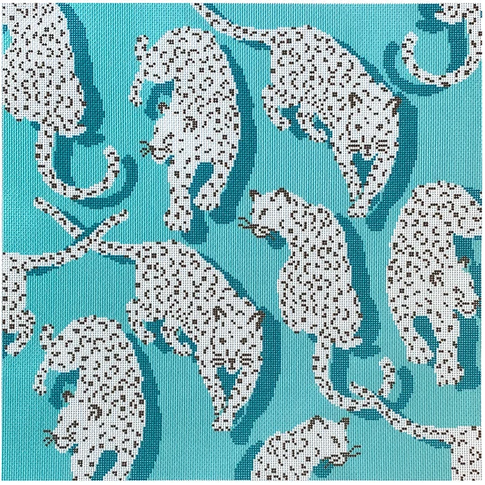 Plush Pillows for a Cozy BedLeopard Pillow - Blue Canvas