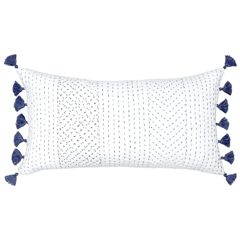 Hypoallergenic Pillows for Allergy SufferersSahati Indigo Hand Stitched Bolster Pillow by John Robshaw Hypoallergenic Pillows for Allergy SufferersSahati Indigo Hand Stitched Bolster Pillow by John Robshaw