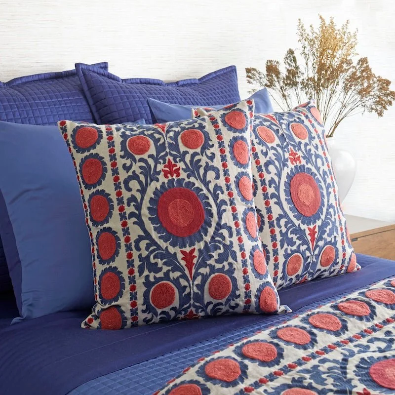 Adjustable Pillows for Customized ComfortSuzani Decorative Pillows Indigo by Ann Gish Adjustable Pillows for Customized ComfortSuzani Decorative Pillows Indigo by Ann Gish