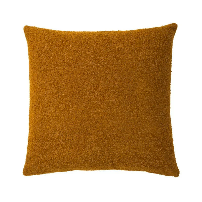 Plush Pillows for a Cozy BedBouclette Ocre Decorative Pillow by Yves Delorme