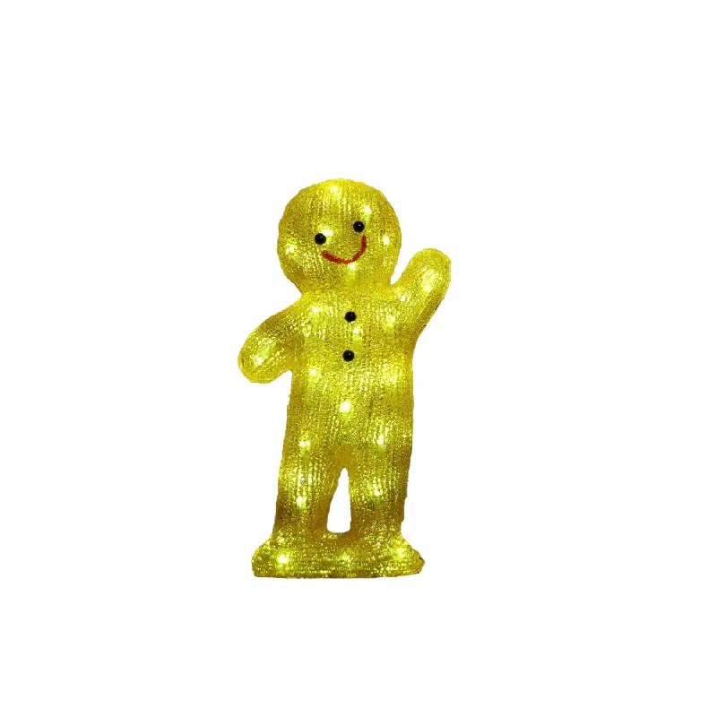 Salt Lamps for Holistic Health and WellnessAcrylic LED Gingerbread Man - H40cm