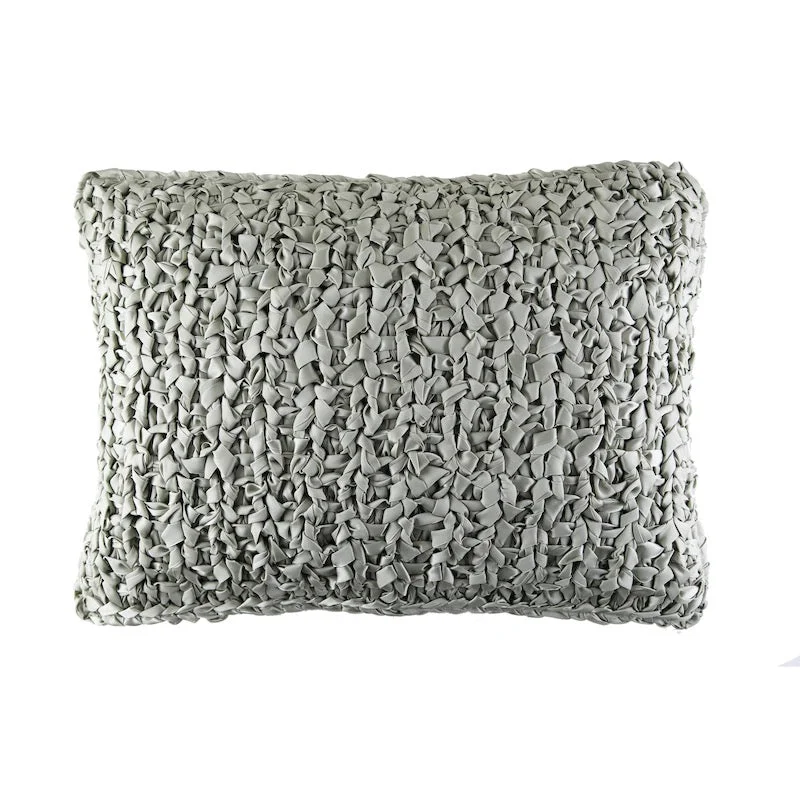 Adjustable Pillows for Customized ComfortSilver Ribbon Knit Pillows by Ann Gish