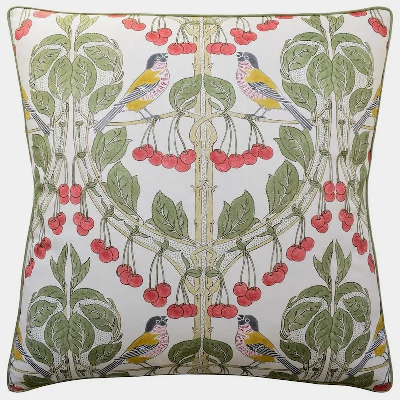 Memory Foam Pillows for Neck SupportBirds & Cherries Red and Green Decorative Pillow Ryan Studio Memory Foam Pillows for Neck SupportBirds & Cherries Red and Green Decorative Pillow Ryan Studio