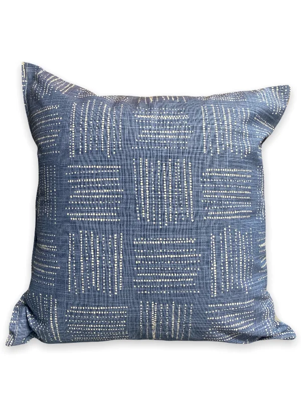 Memory Foam Pillows for Neck SupportBlue Boho Squares | 18x18 Pillows, Set of 2