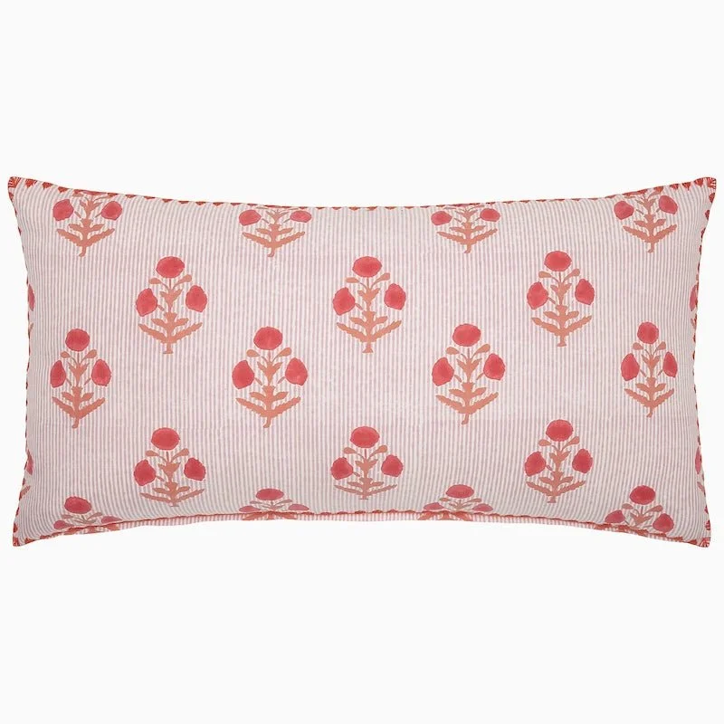 Hypoallergenic Pillows for Allergy SufferersLucy Coral Bolster Pillow by John Robshaw Hypoallergenic Pillows for Allergy SufferersLucy Coral Bolster Pillow by John Robshaw
