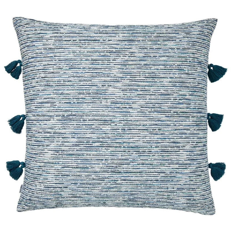 Decorative Pillows for Living Room MakeoverMar Blue Tassel Pillow by Mode Living