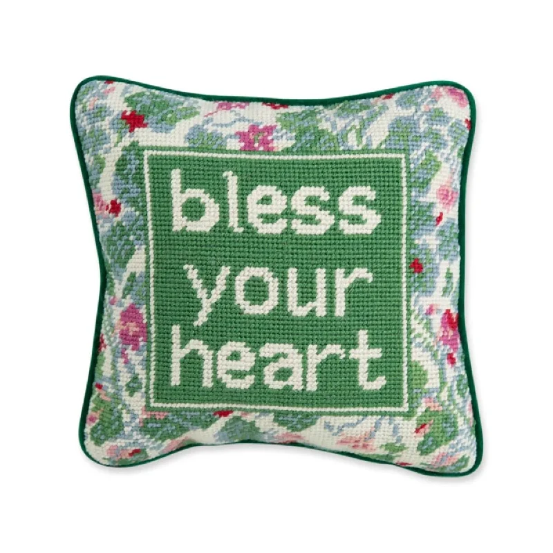 Silk Pillows for Smooth Skin and HairBless your Heart Needlepoint Pillow by Furbish Studio Silk Pillows for Smooth Skin and HairBless your Heart Needlepoint Pillow by Furbish Studio