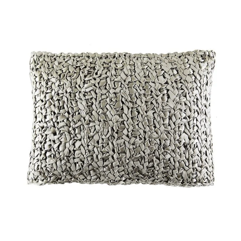 Soft and Fluffy Pillows for Bedroom ComfortPale Khaki Ribbon Knit Pillows by Ann Gish