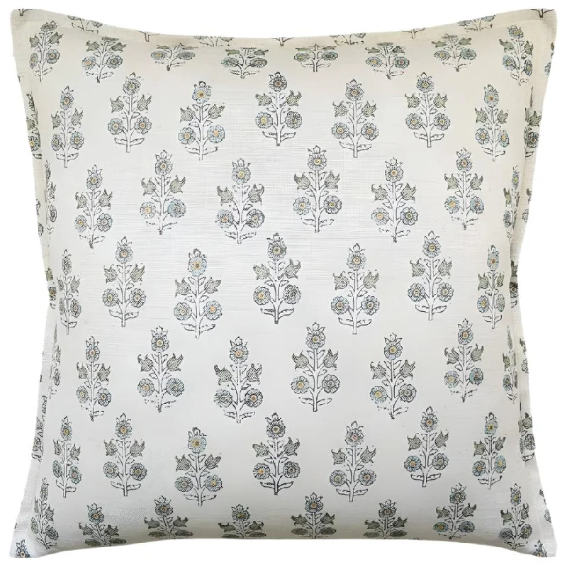 Back Support Pillows for Office ChairsPoppy Sprig Aqua Decorative Pillow by Ryan Studio Back Support Pillows for Office ChairsPoppy Sprig Aqua Decorative Pillow by Ryan Studio
