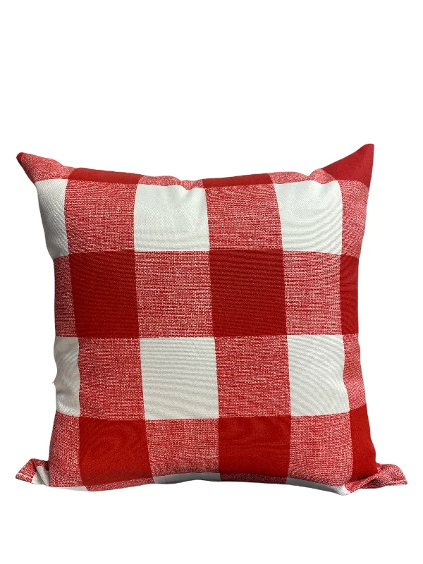 Down Alternative Pillows for Ethical ChoicesRed & White Plaid | 18x18 Pillows, Set of 2 Down Alternative Pillows for Ethical ChoicesRed & White Plaid | 18x18 Pillows, Set of 2