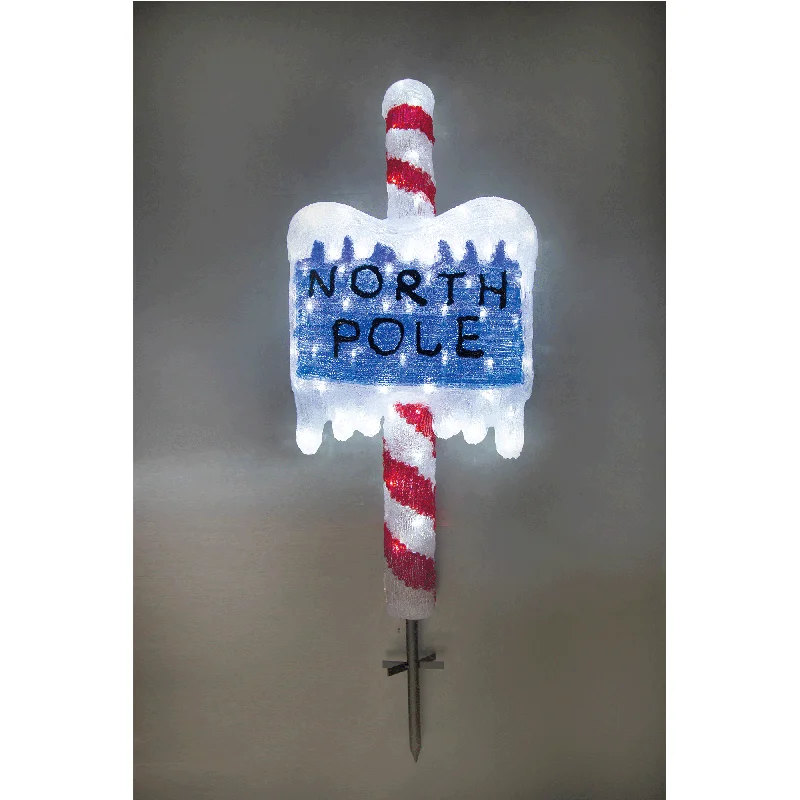 Salt Lamps for Allergy Relief and Air PurificationAcrylic North Pole Sign w/ Metal Floor Sticker - H100cm