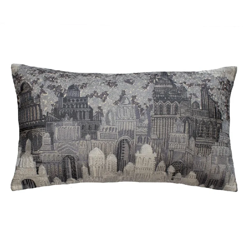 Down Alternative Pillows for Ethical ChoicesDuomo Grey Decorative Pillows by Ann Gish