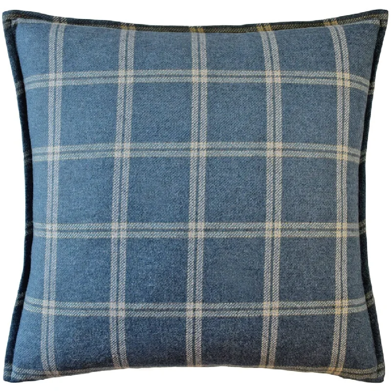 Down Alternative Pillows for Ethical ChoicesWalton Indigo Decorative Pillow Ryan Studio