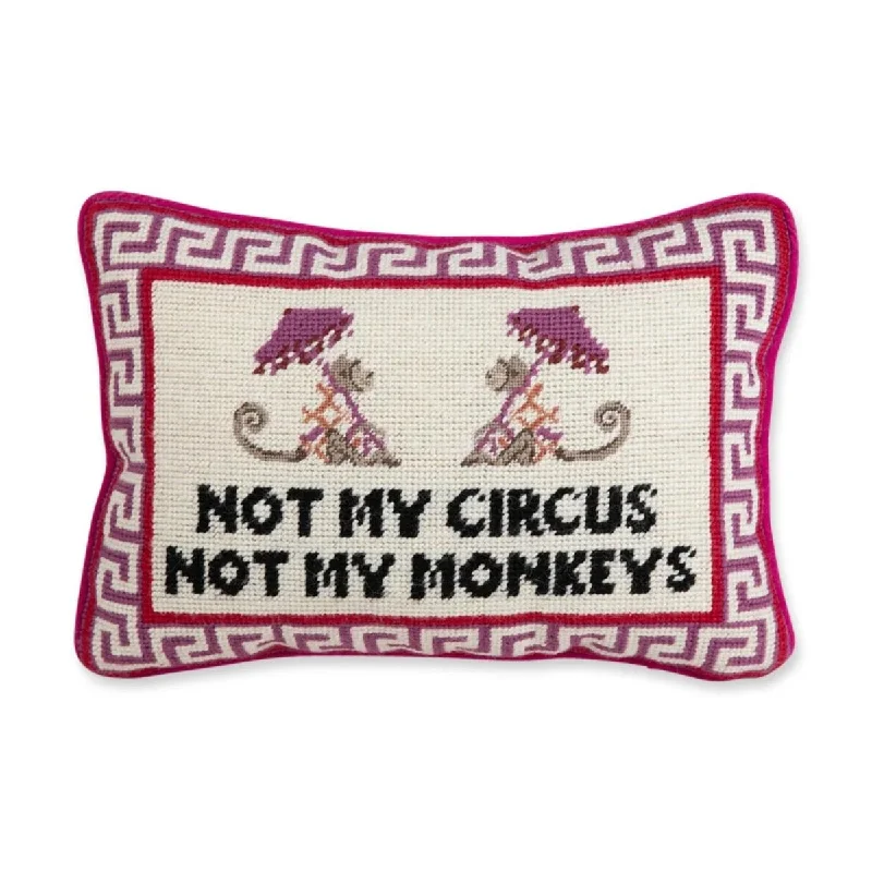 Bolster Pillows for Sofa DecorationNot My Circus Not My Monkeys Needlepoint Pillow by Furbish Studio Bolster Pillows for Sofa DecorationNot My Circus Not My Monkeys Needlepoint Pillow by Furbish Studio