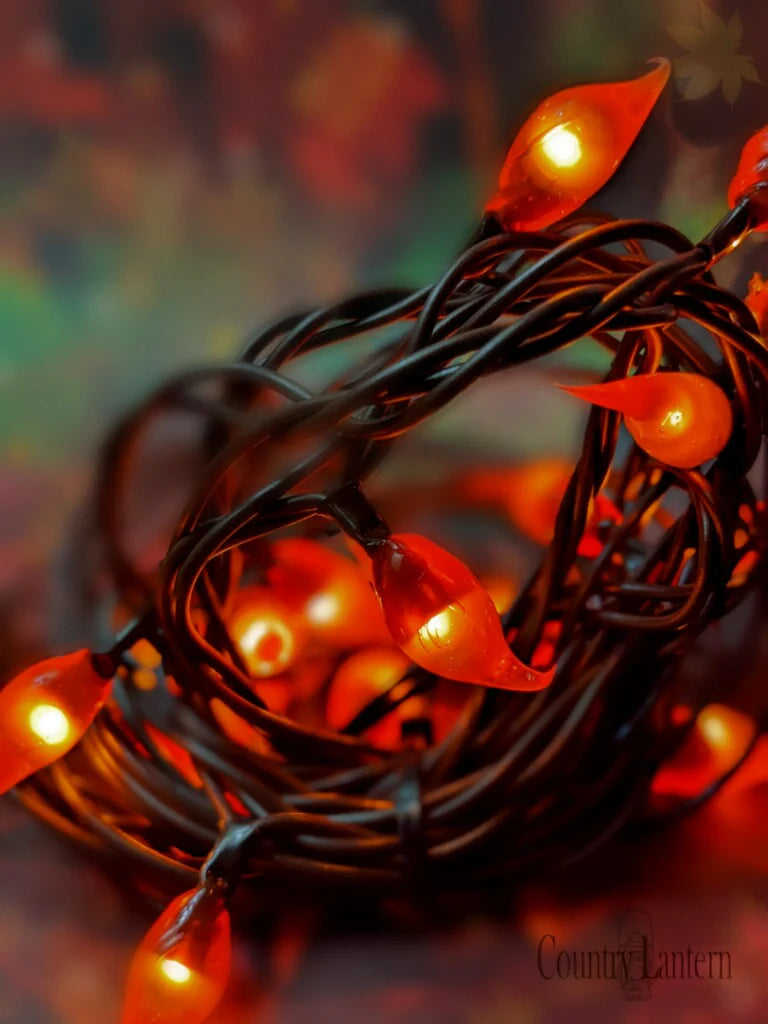 String Lights for Camping TripsW50T-PMPKN  50Ct Pumpkin 🎃 Silicone Lights