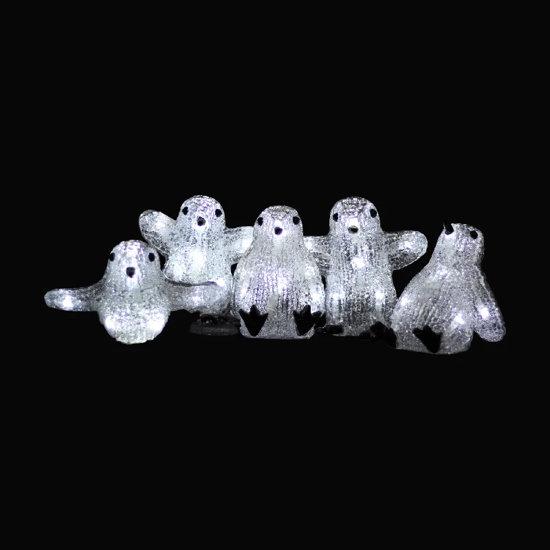 Salt Lamps for Yoga and Meditation SpacesAcrylic LED Baby Penguin (5pcs/set)