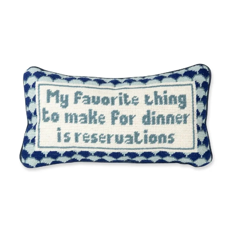 Down Alternative Pillows for Ethical ChoicesMy Favorite Thing to Make for Dinner Needlepoint Pillow by Furbish Studio Down Alternative Pillows for Ethical ChoicesMy Favorite Thing to Make for Dinner Needlepoint Pillow by Furbish Studio