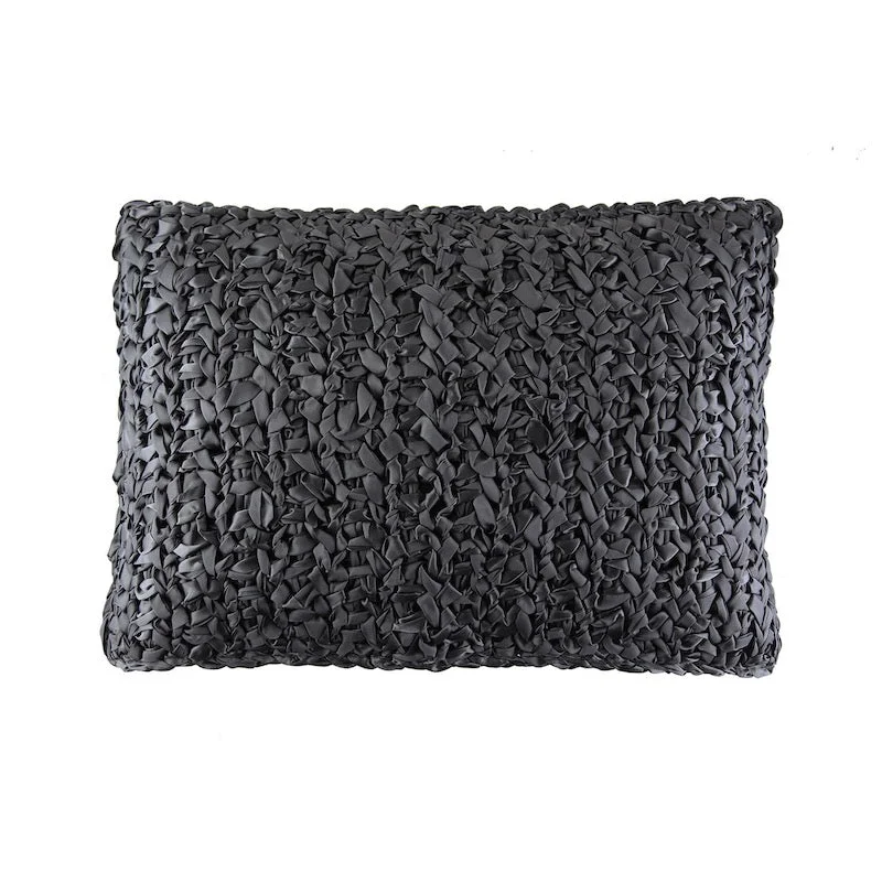 Decorative Pillows for Living Room MakeoverCharcoal Ribbon Knit Pillows by Ann Gish