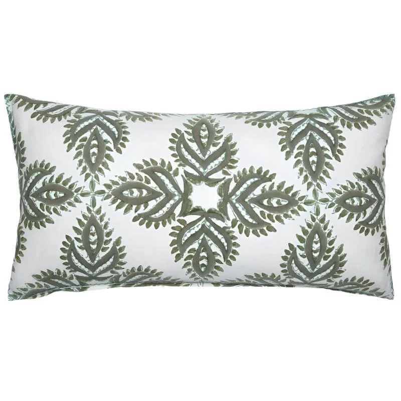 Lumbar Support Pillows for Car SeatsVerdin Dark Sage Bolster Pillow by John Robshaw