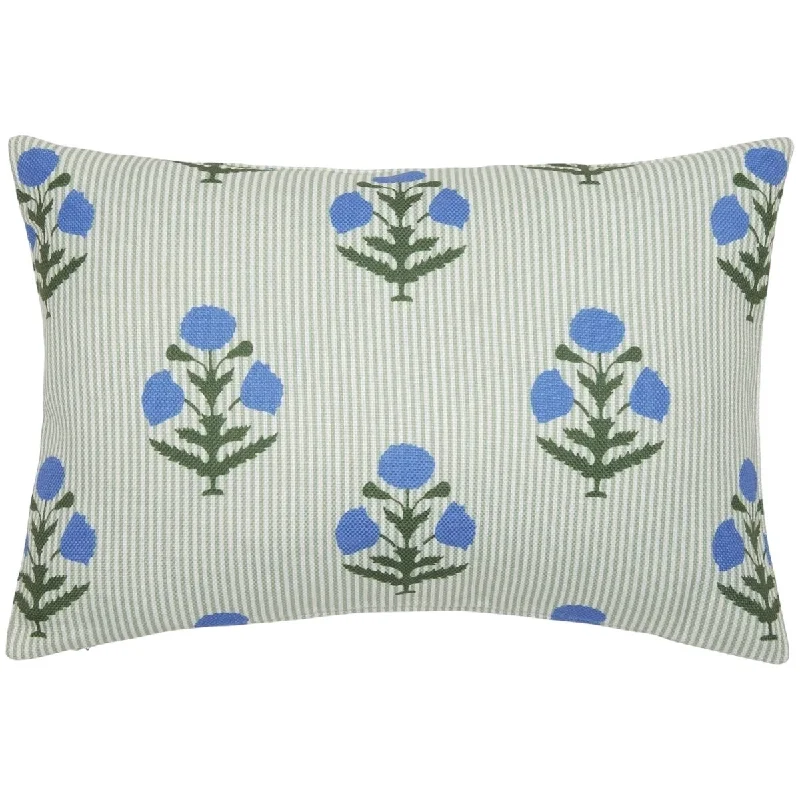 Cotton Pillows for Natural ComfortLucy Moss Outdoor Lumbar Pillow by John Robshaw