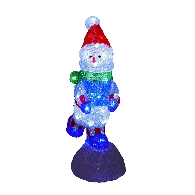 Purple Salt Lamps for a Mysterious AmbianceAcrylic LED Snowman on Snowball - H46cm