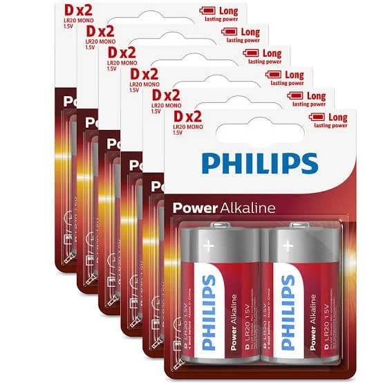 Salt Lamps for Office Stress Reduction12 Pack GENUINE Philips Long Life Alkaline D Cell Battery