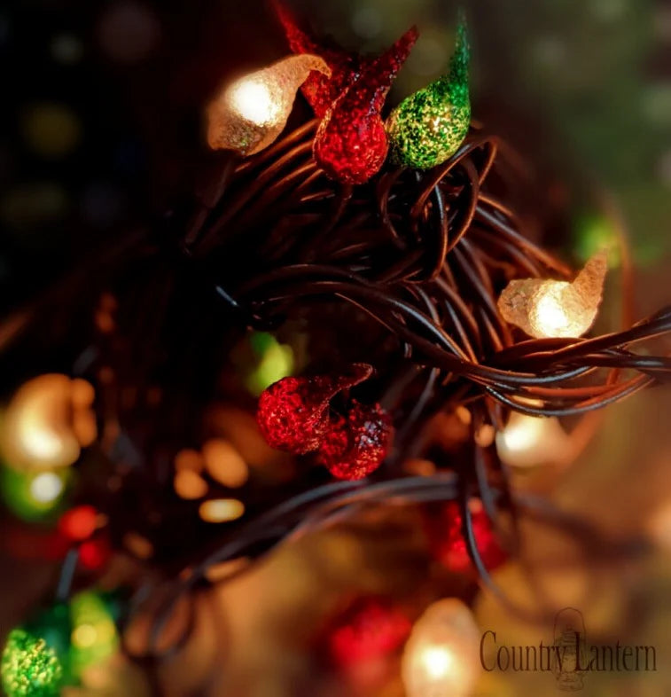 String Lights with Multicolored Bulbs for Festive OccasionsW35T-HGLW  35Ct Teeny Holiday Glow