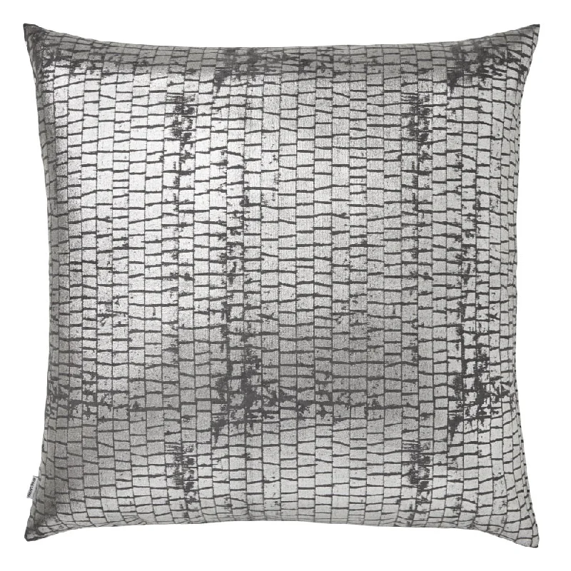 Round Pillows for Boho-Style InteriorsTerra Gray Metallic Decorative Pillows by Mode Living Round Pillows for Boho-Style InteriorsTerra Gray Metallic Decorative Pillows by Mode Living