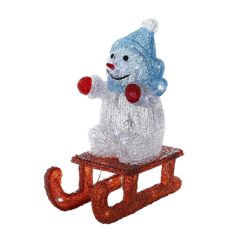 Salt Lamps for Office Stress ReductionAcrylic LED Snowman On Sleigh