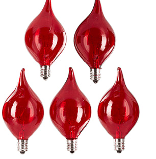 String Lights with Clear Bulbs for a Classic Look4237030  Box of 5 Shiny Red Kismet Replacement Bulbs