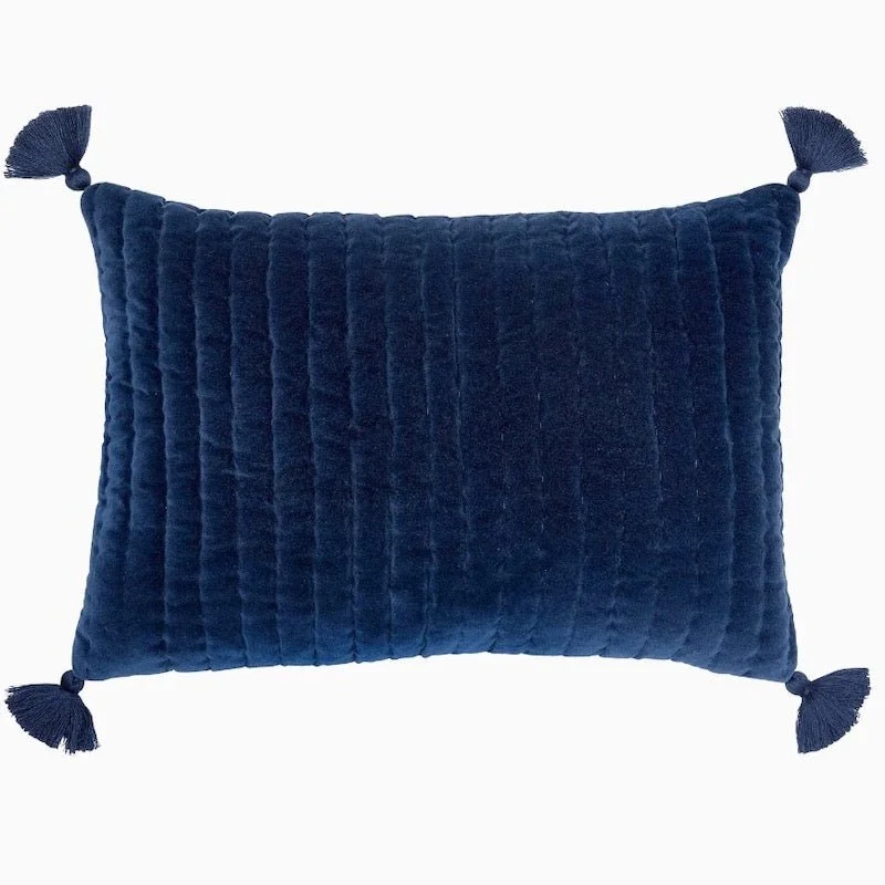 Velvet Pillows for a Touch of EleganceVelvet Indigo Kidney Pillow by John Robshaw
