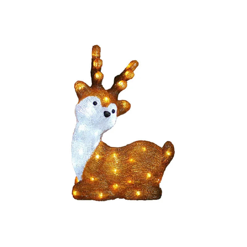 Salt Lamps for Spa - Inspired Bathroom DecorAcrylic Sitting Cute Reindeer - H40cm