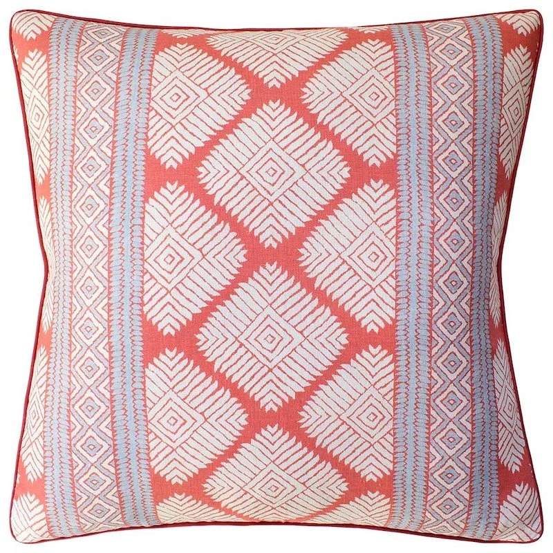Back Support Pillows for Office ChairsAustin Coral and Spa Blue Decorative Pillow by Ryan Studio Back Support Pillows for Office ChairsAustin Coral and Spa Blue Decorative Pillow by Ryan Studio