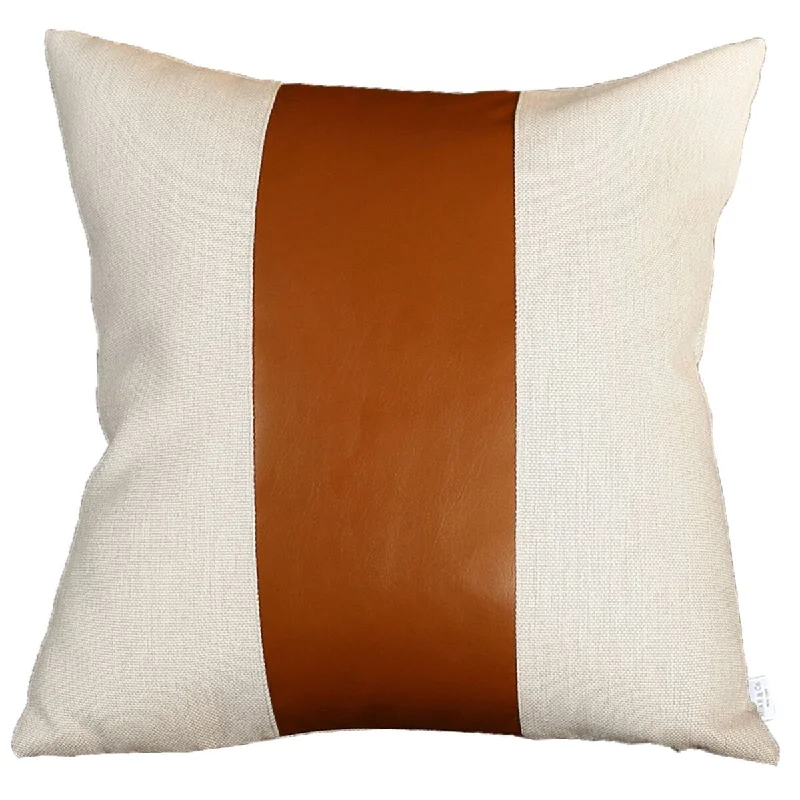 Kids Pillows with Fun DesignsSet Of Four 20" X 20" Brown and Ivory Faux Leather Zippered Pillow Cover Kids Pillows with Fun DesignsSet Of Four 20" X 20" Brown and Ivory Faux Leather Zippered Pillow Cover