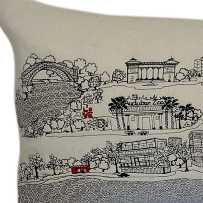 Round Pillows for Boho-Style InteriorsHomeRoots 46" White New Orleans Daylight Skyline Lumbar Decorative Pillow Round Pillows for Boho-Style InteriorsHomeRoots 46" White New Orleans Daylight Skyline Lumbar Decorative Pillow