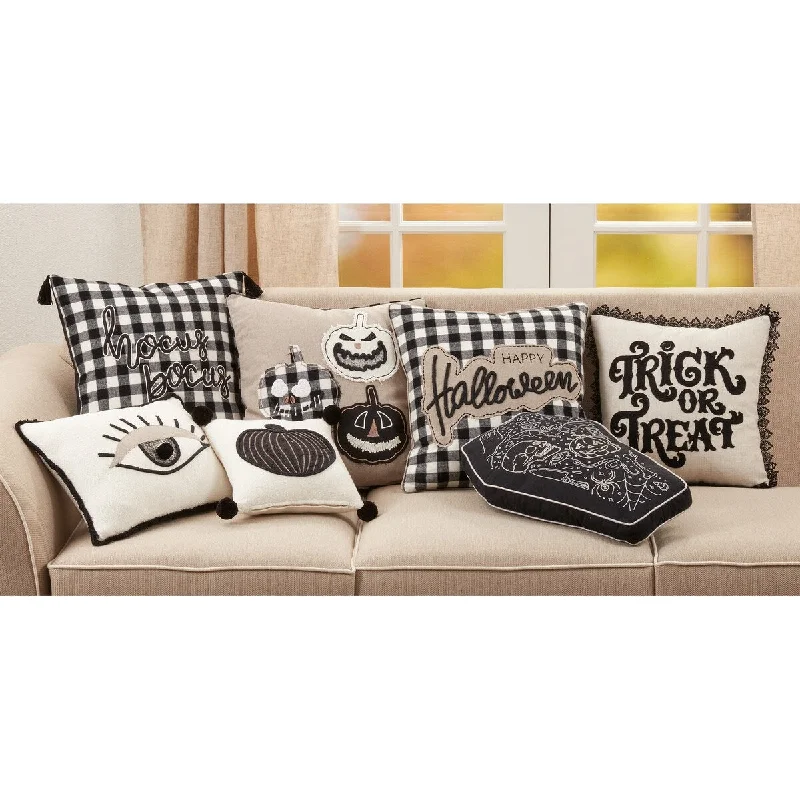 Square Pillows for Modern Home DecorCotton Pillow With Pumpkin Design