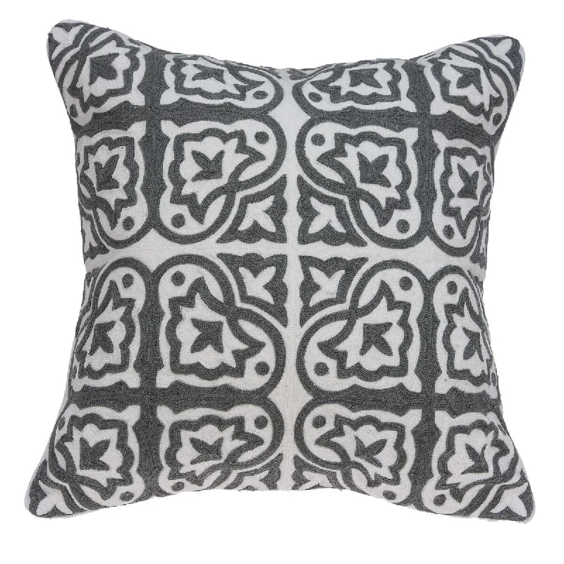Plush Pillows for a Cozy Bed20" x 0.5" x 20" Stunning Traditional Gray and White Pillow Cover Plush Pillows for a Cozy Bed20" x 0.5" x 20" Stunning Traditional Gray and White Pillow Cover