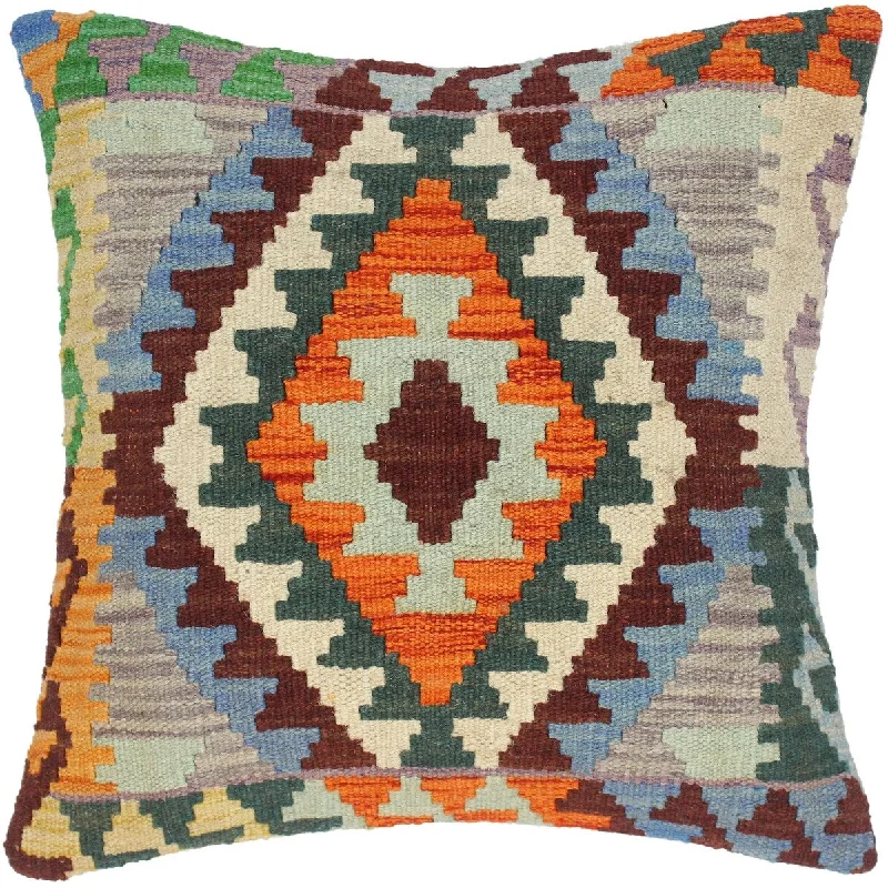 Adjustable Pillows for Customized ComfortBohemian Stephine Hand-Woven Turkish Kilim Pillow 18 in. x 18 in. Adjustable Pillows for Customized ComfortBohemian Stephine Hand-Woven Turkish Kilim Pillow 18 in. x 18 in.