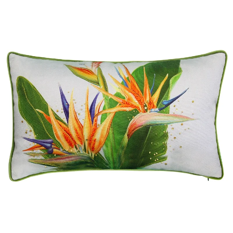 Travel Pillows for Long JourneysEdie At Home Bird of Paradise Embroidered Decorative Pillow, Sky Travel Pillows for Long JourneysEdie At Home Bird of Paradise Embroidered Decorative Pillow, Sky