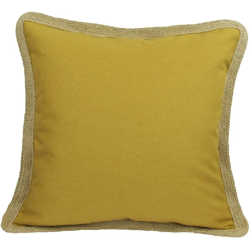 Bolster Pillows for Sofa Decoration20"x20" Gold Linen Blend Zippered Pillow