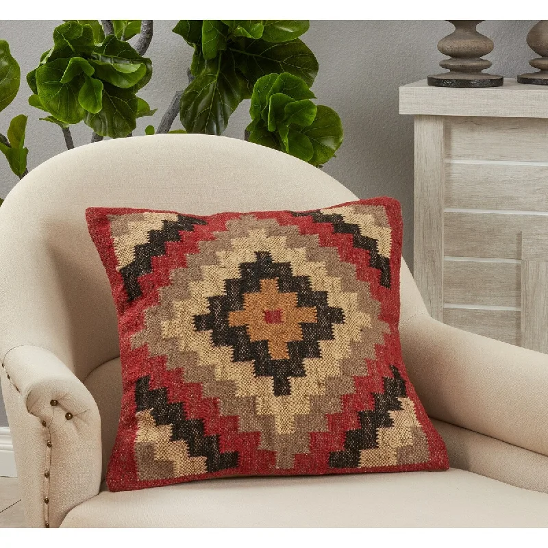 Lumbar Support Pillows for Car SeatsThrow Pillow With Geometric Kilim Design, 20"x20" Lumbar Support Pillows for Car SeatsThrow Pillow With Geometric Kilim Design, 20"x20"