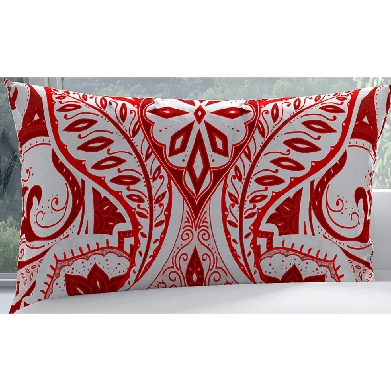 Soft and Fluffy Pillows for Bedroom ComfortMAHAL RED Pillow Case By Kavka Designs
