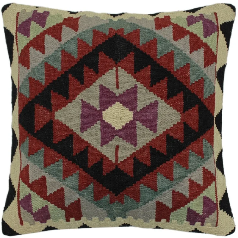 Kids Pillows with Fun DesignsClegg Ivory/Black Hand-Woven Kilim Throw Pillow -21"x21" Kids Pillows with Fun DesignsClegg Ivory/Black Hand-Woven Kilim Throw Pillow -21"x21"