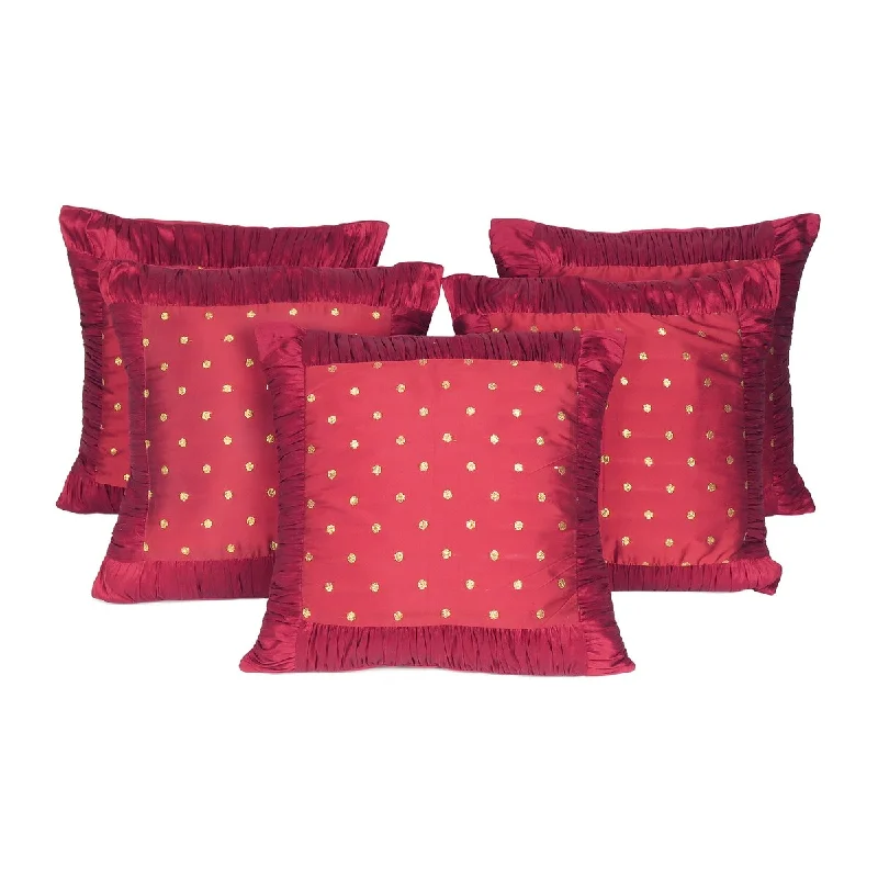 Memory Foam Pillows for Neck SupportSolid Throw pillow Polydupion Decorative Brocade Cushion Cover Set of 5 Memory Foam Pillows for Neck SupportSolid Throw pillow Polydupion Decorative Brocade Cushion Cover Set of 5
